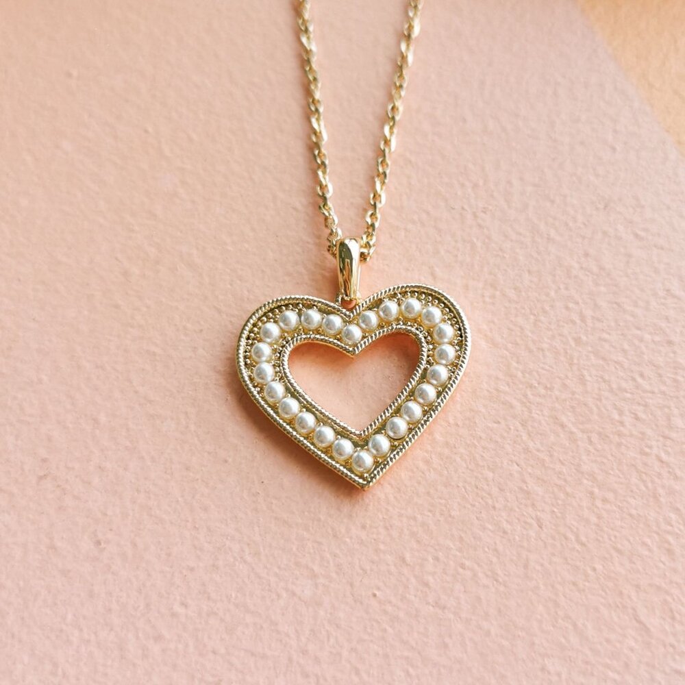Alicia Bonnie - Charlotte White Pearl Gold Pendant Necklace - NEW